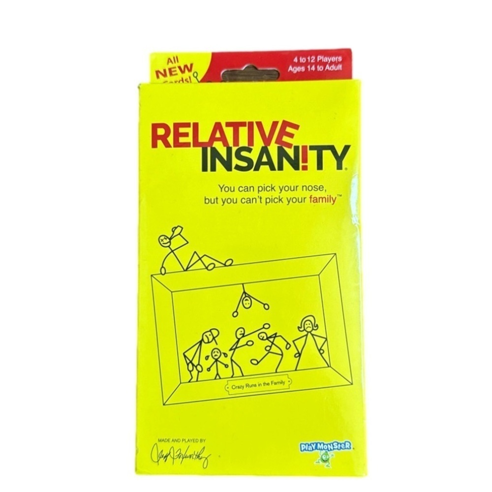 New Sealed PlayMonster Relative Insanity Card Game by Jeff Foxworthy Ages 14 +